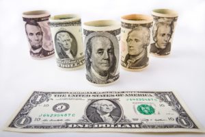 private money loan - us dollar bills on display