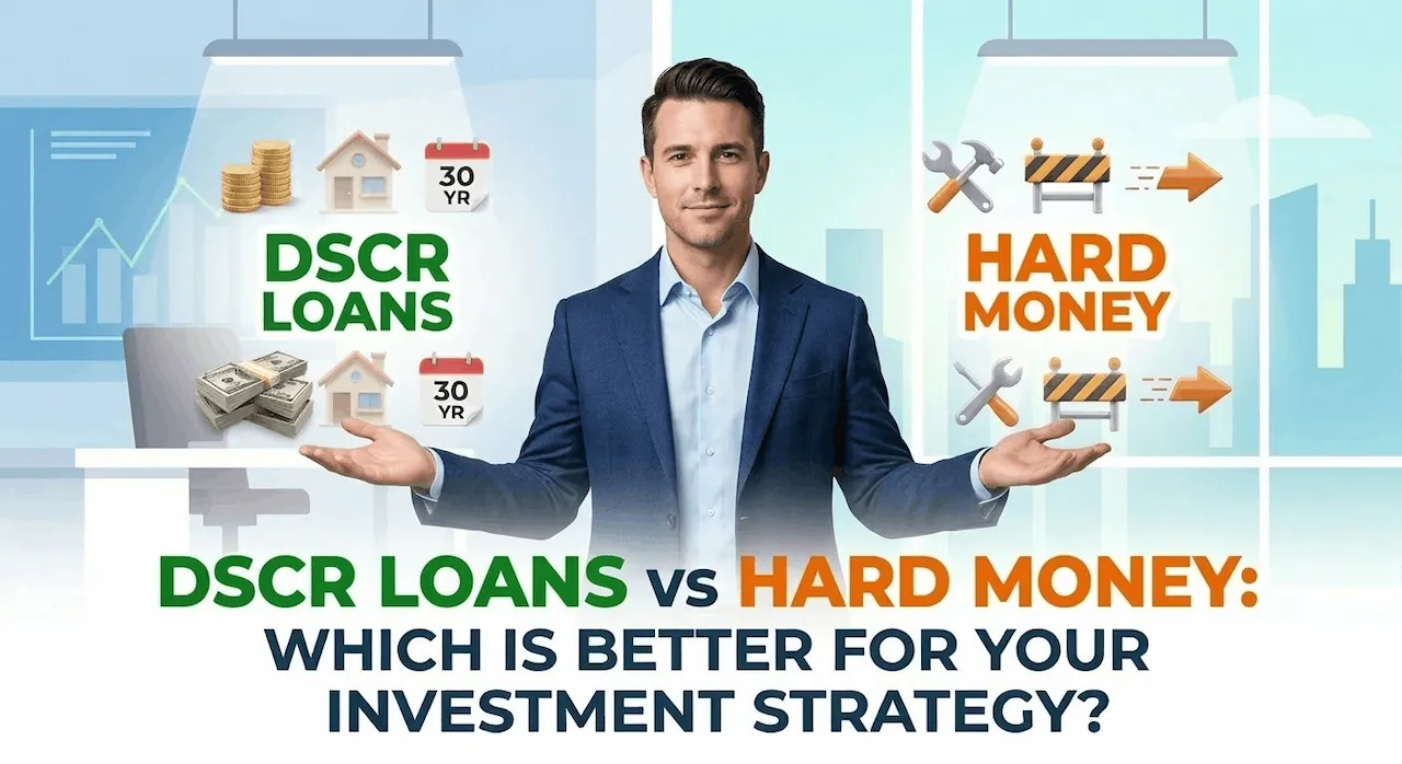 A real estate investor comparing DSCR and Hard Money loan features.