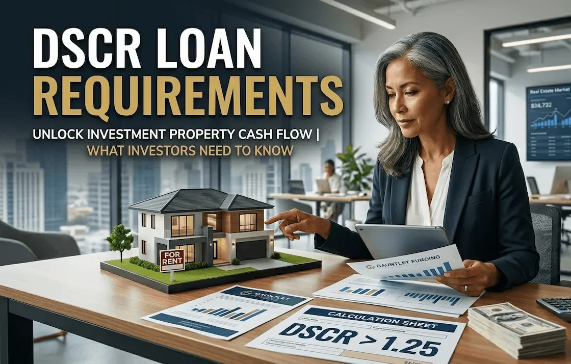 A professional real estate investor analyzes property cash flow and DSCR requirements to secure investment funding.