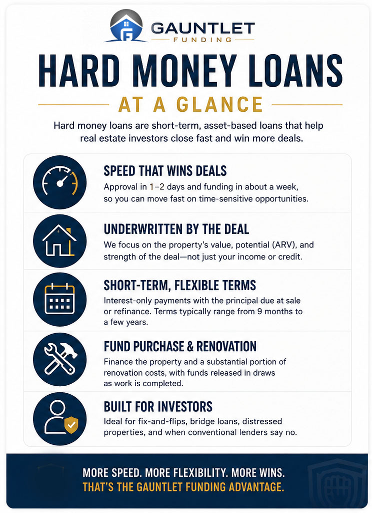 Hard Money Loans for Real Estate Investors: How They Work, When to Use Them, and What to Expect 2 Hard Money loans at a glance copy